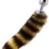 Dolce Piccante: Jewellery Plug with Tail, stripe/silver, small