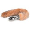 EasyToys: Fox Tail Plug No. 7, small, silver/brun
