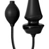 Pipedream Anal Fantasy: Inflatable Silicone Anal Plug, svart