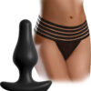 Hookup Panties: Crotchless Love Garter with Plug