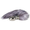 EasyToys: Fox Tail Plug No. 4, large, silver/grå