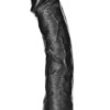 RealRock: Curved Realistic Dildo, 23 cm, svart